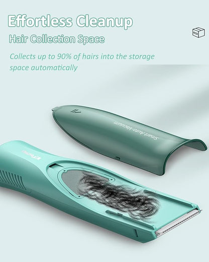 ENSSU Baby Hair Clipper,Vaccum Hair Clippers for Kids/Toddlers,Cordless Baby Hair Cutting Kit with Two Modes,Baby Hair Trimmer Haircut Machine in Large Hairs Storage Space,Rechargeable,Waterproof