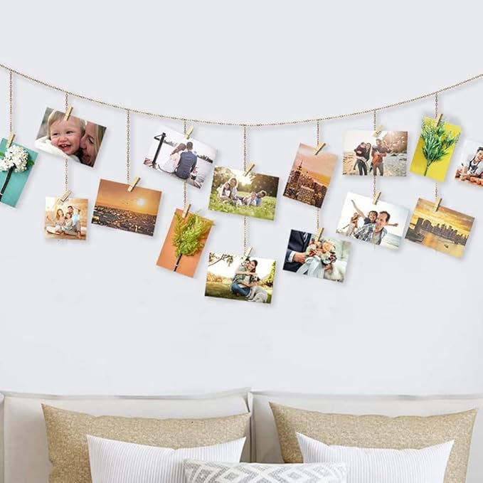 1.4 Inch Mini Clothes Pins for Photo, 130 Pcs Small Clothes Pins