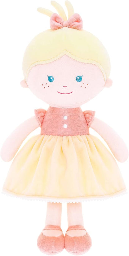 Onetoo Soft Baby Doll for Girls Plush Rag Doll Sleeping 14"