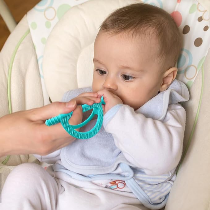 Baby Teether Toys for 0-6 Months, Silicone Teething for Babies 12-18 Months (2 Pack)
