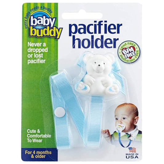 Baby Buddy Pacifier Clip Holder, Newborn Essential with Universal Fit for All Binky and Teether Brands 4+ Months, 1 Pack