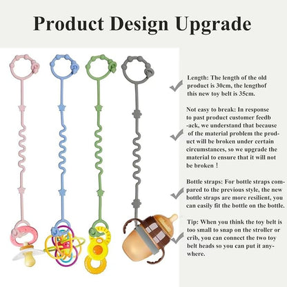 Toy Straps for Baby,RTMOK Silicone Setpacifier Clip