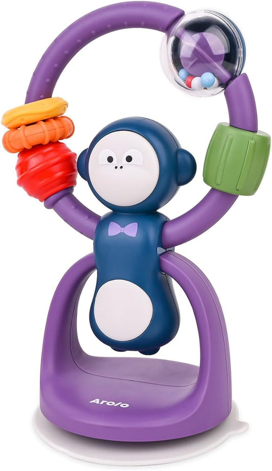 Infant High Chair Toys, Spinning Sensory Toys with Suction Base 2-in-1 Suction 6-12 Months,