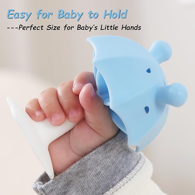 Umbrella Baby Teether with Suction Base, Keeping Babys Busy 0-6 Months, 6-12 Months 12-24 Months,