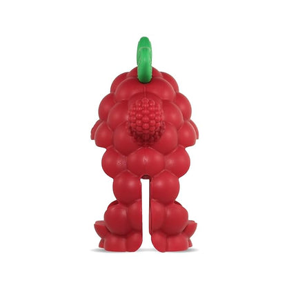 RaZbaby RaZberry Grip Silicone Teether Toy for 3M+ | Drop Resistant Hand Held Teether for Babies and Infants - Designed by Nature with Our Patented BerryBumps Multitextured Design 3M+, Red