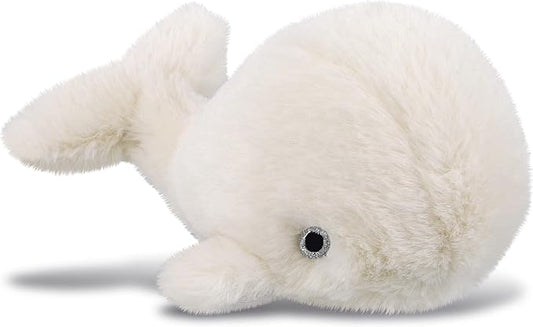 DolliBu Plush Whale Stuffed Animal - Soft Huggable White Whale, Adorable Playtime Whale Plush Toy 7 Inches