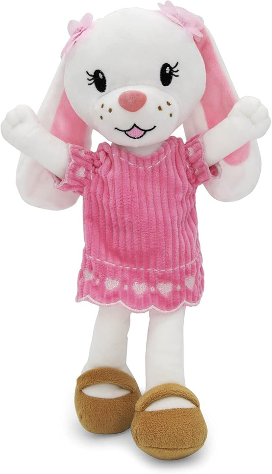 Plushible Rag Doll Bunny - Soft Dolls for Babies, Girls 14 Inch