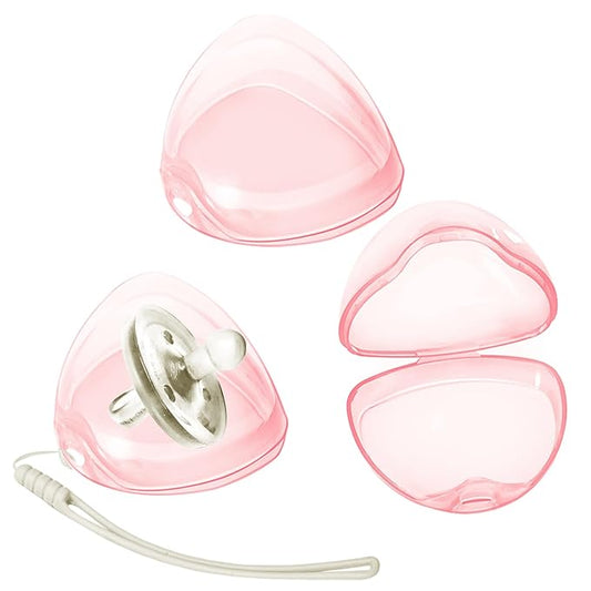 Pacifier Case,3 Pack BPA Free Pacifier Holder Case with Lanyard for Diaper Bag