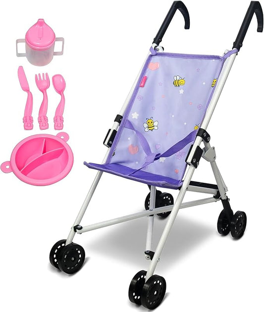 Doll Stroller Toy Anivia Realistic Doll Stroller Heart Design Gifts