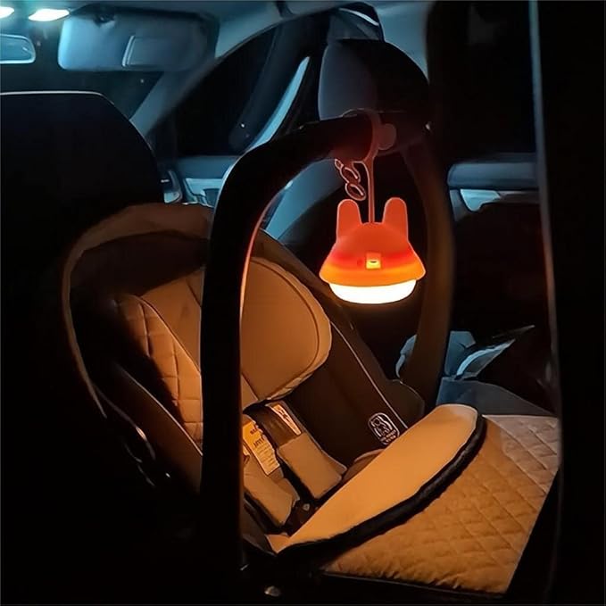 Night Light for Baby Cribs - Nightlight With Timing & Dimming Function 9 Colors Changing Eye Caring Portable Hanging Rechargeable Led Light Up Toddler Bed Room Travel Essentials Soft Silicone BPA Free