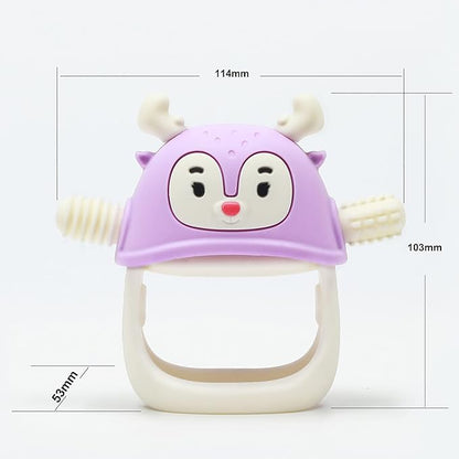 Smily Mia Never Drop Reindeer Silicone Baby Chewing Toy 3M+ Infants,