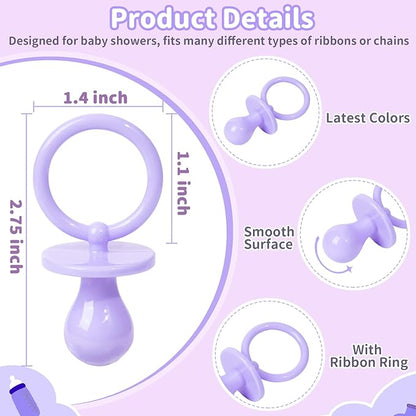 36 Plastic Pacifiers for Baby Shower Game, 2.75?ÖŌĆ?Baby Shower Pacifiers