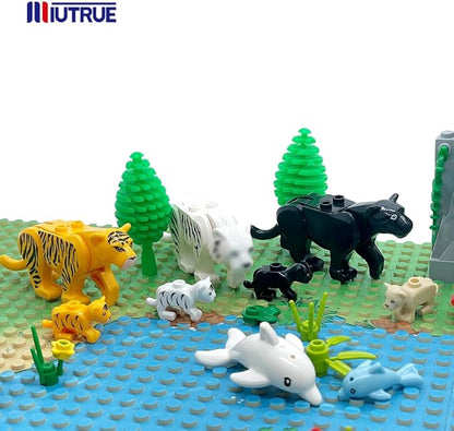 23pcs Animals Mini Figures Friends Sets with Baby Building Block 6-7-8-9-10-11-12 Kits