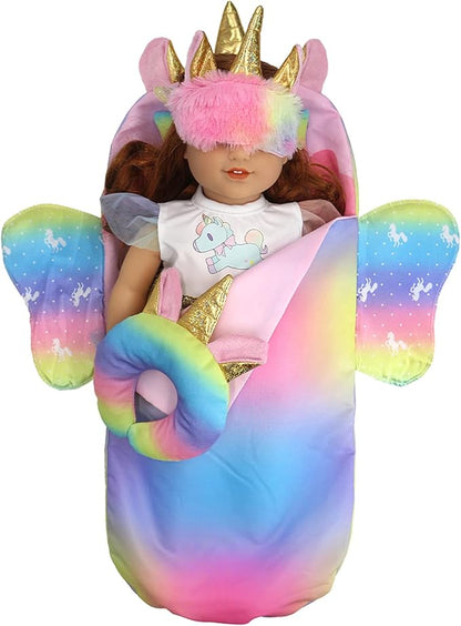 SOTOGO 4 Pieces Doll Sleeping Bag for 14 -17 Inch New Born Baby Dolls,15 Inch Baby Doll and American 18 Inch Doll