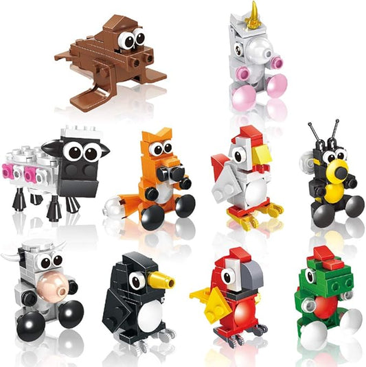 HomeMall Building Blocks Animals 10 in 1 STEM Building Bricks, Animals Toys Learning Set (10 PCS