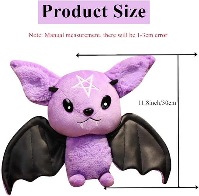 NatureMan Bat Plush Stuffed Animal Toy, Soft Huggable Doll for Kids 11.8inch)