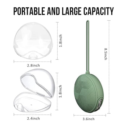 Smlpuame 4 Pack Pacifier Holder Case Set,2 Silicone Portable Pacifier Cover Pouch Bag for Diaper Bags Baby Carriage with 2 Transparent Pacifier Storage Container Box