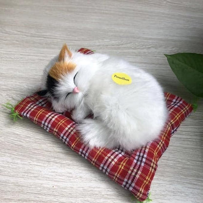 Simulation Lovely Cat Make Sounds Doll Cute Sleeping Plush Cats