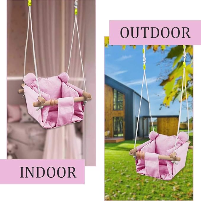 Baby Canvas Hanging Swing Seat Toddler Secure Indoor & Outdoor