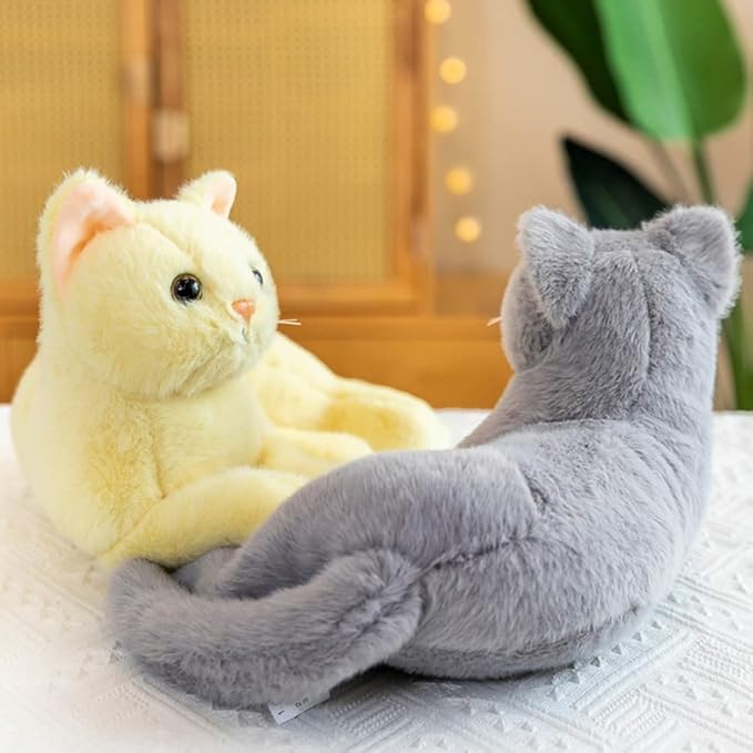 Home Decor Cat Plush Plush Cat Doll, Realistic Soft Plush Cat for Kids Boys and Girls 12 Inch)