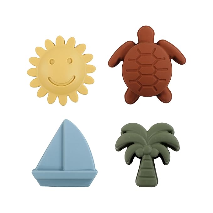 Hudson Baby 6pc Silicone Beach/Sand Toys, Multicolor