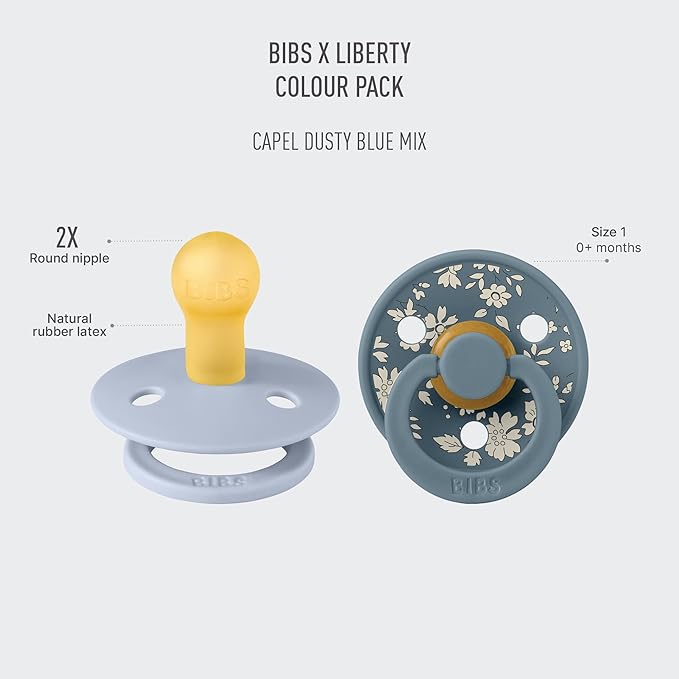 BIBS Liberty Pacifier | 2 Colour Natural Rubber Latex Soothers