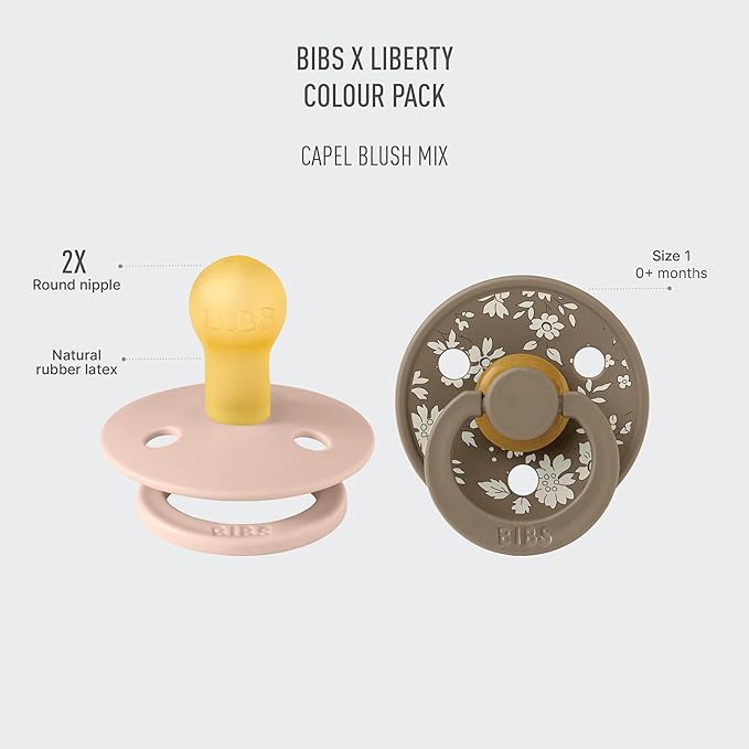 BIBS Liberty Pacifier | 2 Colour Natural Rubber Latex Soothers