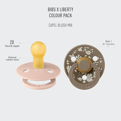 BIBS Liberty Pacifier | 2 Colour Natural Rubber Latex Soothers