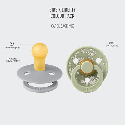 BIBS Liberty Pacifier | 2 Colour Natural Rubber Latex Soothers