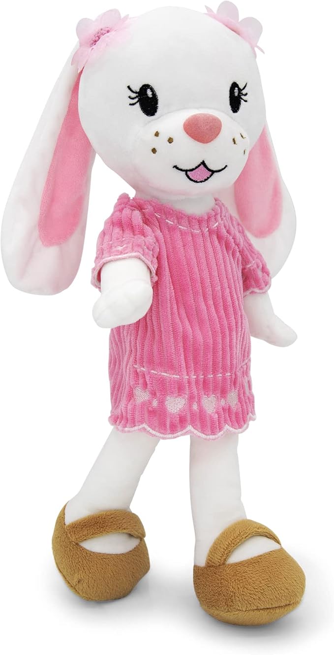 Plushible Rag Doll Bunny - Soft Dolls for Babies, Girls 14 Inch