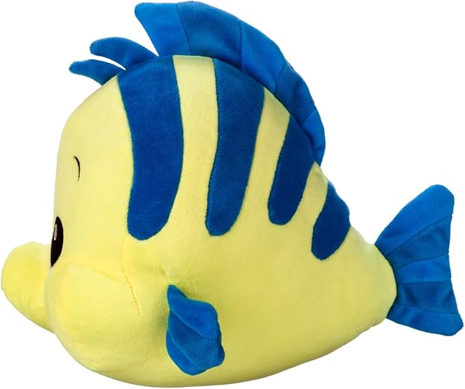 Disney Store Official Princess Friends Plush Doll (Flounder from The Little Mermaid) Small, Stuffed Animals with Embroidered Features