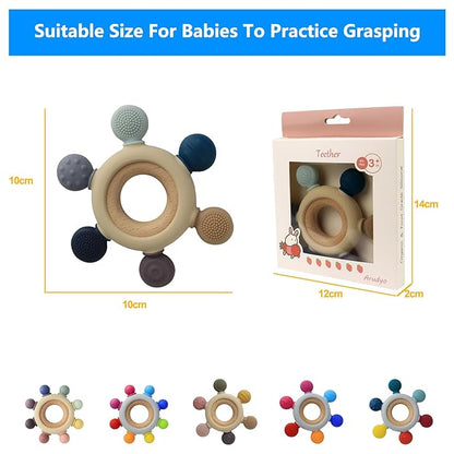 Baby Teething Toys Silicone Teethers BPA Free Silicone Rudder