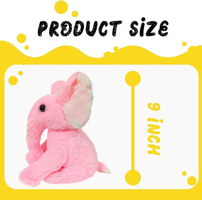 Soft and Cuddly Pink Animal Plush Toy, Dreamy Soft and Cuddly Pink Plush Doll 3+ (Elephant)