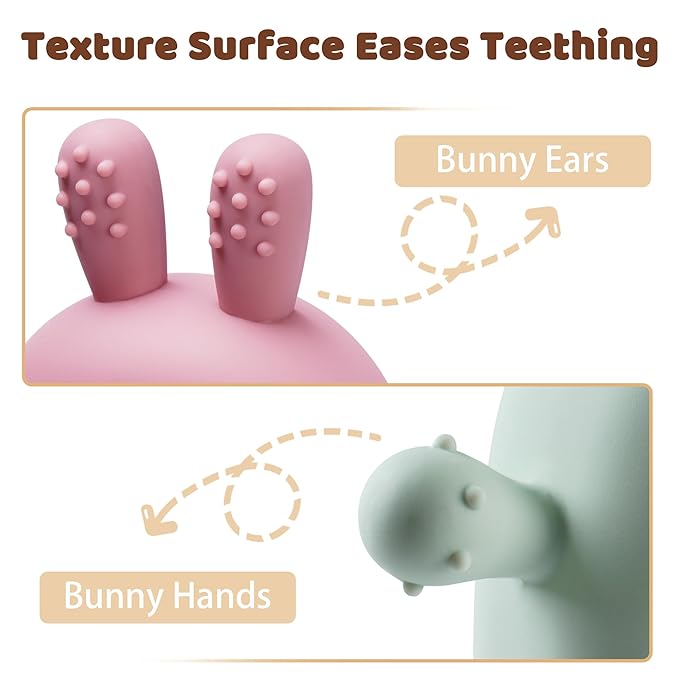 Teething Toys, Baby Toys 6-12 Months 6-12 Months, Free(2 Packs)