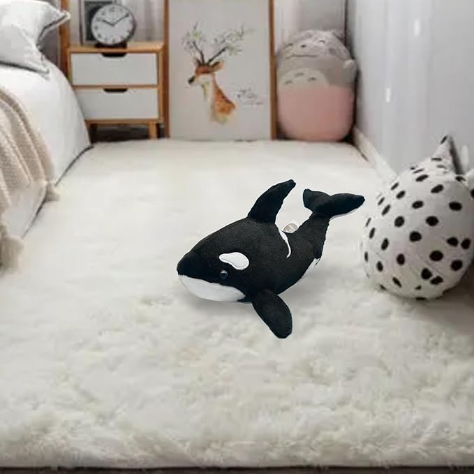 make my day Orca Blackfish Stuffed Animal Plush Toy Killer Whale Stuffed Animal Sea Critters Plush Doll Adorable Soft Whale Toy Plushies Present for Kids, Babies 12inch 2PCS