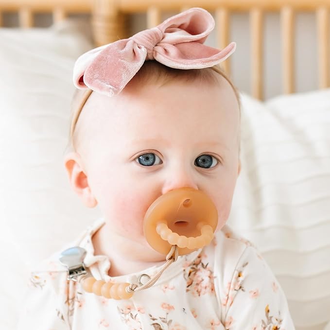 Ryan & Rose Cutie PAT Pacifier Teether (Stage 1, Clear Rubber)