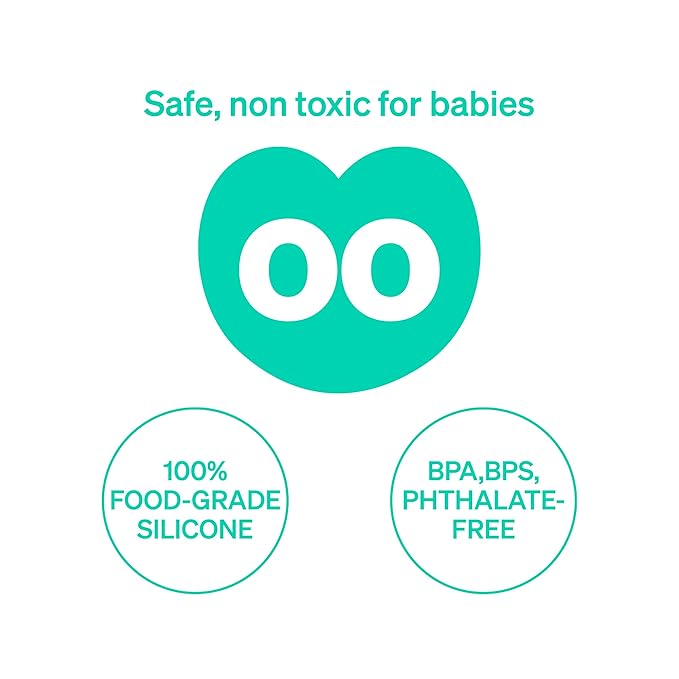 Training Baby Toothbrush, Silicone Baby Teething Toys for 4-12 Months Baby Teething Relief 4+ Months