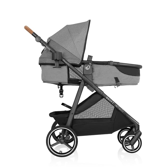 Evenflo Shyft Intuiti Travel System with Revolve180 LiteMax NXT Rotational Infant Car Seat (Fossil Gray)