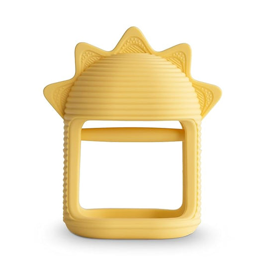 mushie Silicone Baby No-Drop Sun Teether Toy