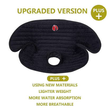 Baby Piddle Pad Car Seat Liner,Potty Training car seat Protector with Waterproof Liner for Child Safety Car Seat Stroller and Dinner Chair,Machine Wash and Dry (Plus-Black)