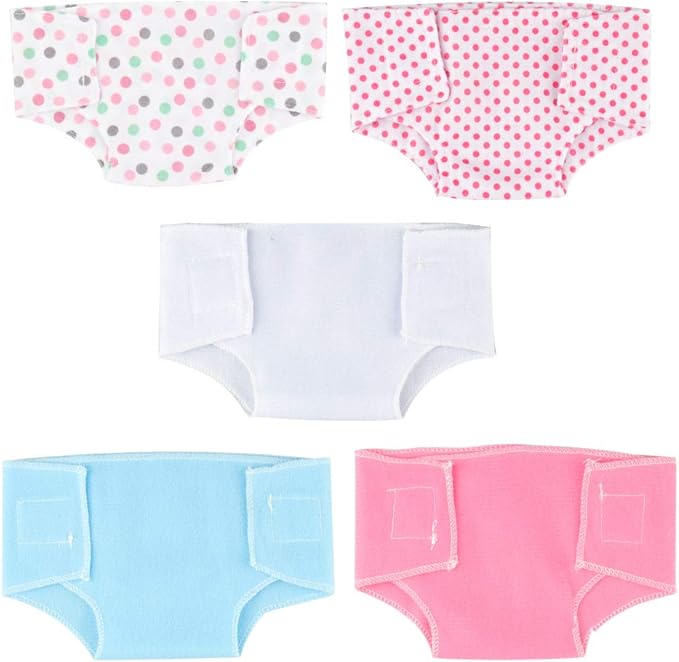 SOTOGO 10 Pieces Doll Diapers Doll Underwear Doll Underpants Doll 14-18 Inch