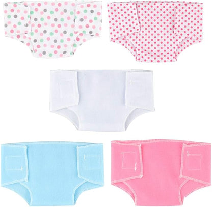 SOTOGO 10 Pieces Doll Diapers Doll Underwear Doll Underpants Doll 14-18 Inch