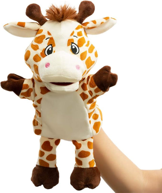 HollyHOME Animal Puppets Giraffe Hand Puppets Toys Sika Zoo Animal 14 Inches