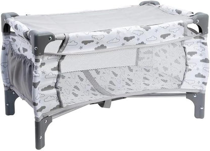 ADORA Baby Doll Crib/Bed/Playpen, Twinkle Stars Deluxe Pack N Play 7-Piece Set Fits Dolls up to 20 inches 3 Clouds 3+