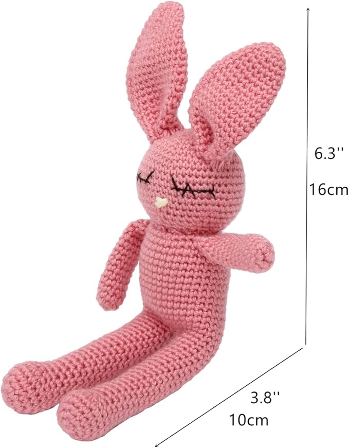 Moni's Choice Stuffed Animal Baby Bunny Rabbit Plush Knitted Doll