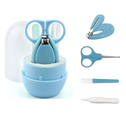 LALEY Baby Grooming Nail Cutter Kit for new born with Scissors/Baby Nail Clipper Safety Cutter & Manicure Pedicure Care Kit for infant and toddler (Blue)