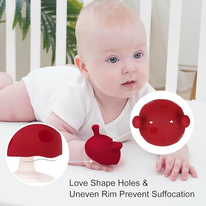 Baby Teething Toys for 3-12 Months+,Silicone Mombella Baby Teether with Suction Base