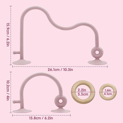 High Chair Toys with Suction Cups for Infant Toddlers,Food Grade Silicone Teething Toy for Kids 6 9 12 18 M+ 1 Year
