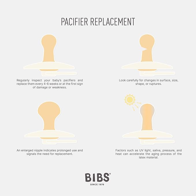 BIBS Colour Pacifier 4-Pack, BPA Free Dummy Pacifier 1 (0-6