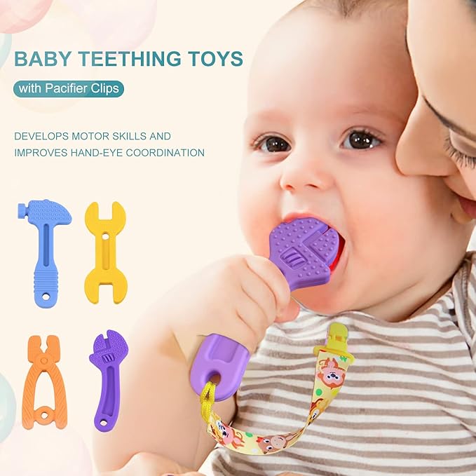 Teething Toys for Babies 0-6 Months 6-12 Months, Baby Teething Toys